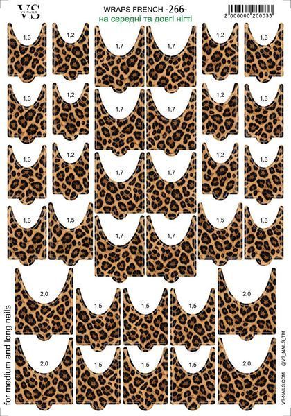 Wraps french for medium and long nails nails -266-