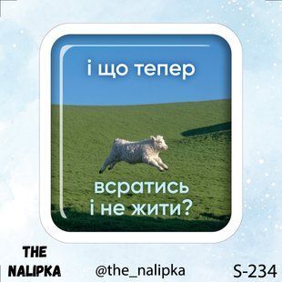 3д стікер"І ЩО ТЕПЕР ВСРАТИСЬ І НЕ ЖИТИ ?" s 234 3DstickerS234 фото